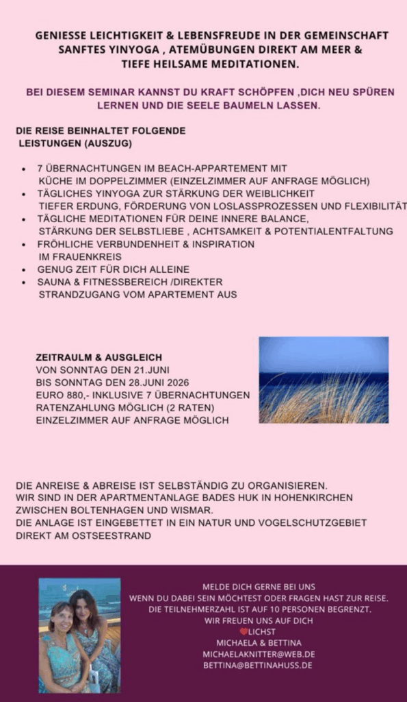 Ferien Seminar Yoga